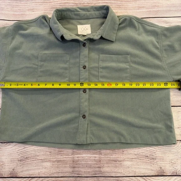 TS by Thread & Supply Corduroy Cropped Button Up - Medium - Picture 4 of 5